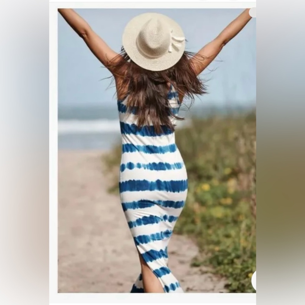 🆕 Women’s Ralph Lauren Womens TieDye Stripe Tank
Dress. Size XL.NWT